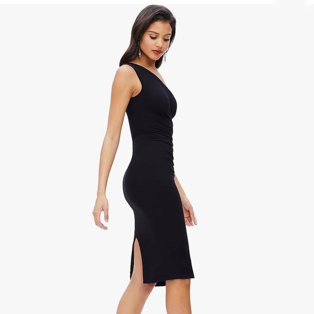 Dress the Population Martine Black Sleeveless Asymmetrical Dress Size S - Picture 3 of 9